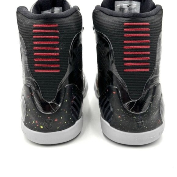 Nike Kobe IX Elite Youth 7Y Black And Metallic Basketball Silver Baseball Shoes - Picture 8 of 11